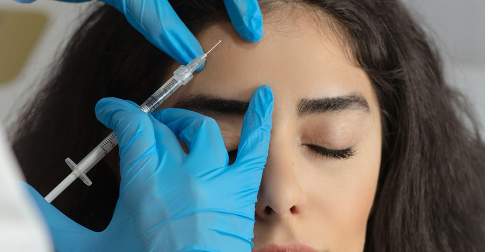 Faltenbehandlung mit Botulinumtoxin an der Stirn